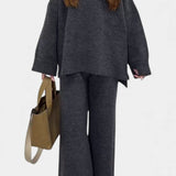 Quirina Relaxed Outfit with Round Neck Top and Flowing Pants