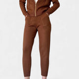 Perdita Cardigan & Twisted Jacquard Sweater Set - Casual Style