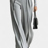 Kirralee Set Featuring a Stylish High Collar and Flared Wide Leg Pants