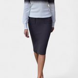 Sidonie Two-Tone Long Sleeve Midi Knit Dress Ensemble