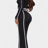 Krystelle Off-Shoulder Set with Bold Striped Accents
