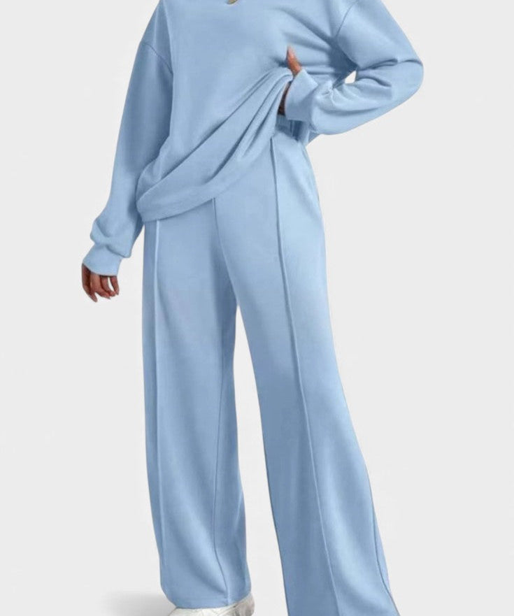 Tiara Lounge Set: Sweatshirt & High-Waisted Trousers