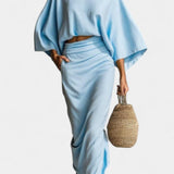 Marlon Long Sleeve Casual Ensemble with Flowing Maxi Skirt