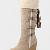 Palmyre Wedge-Heeled Winter Boots with Cozy Fur Lining