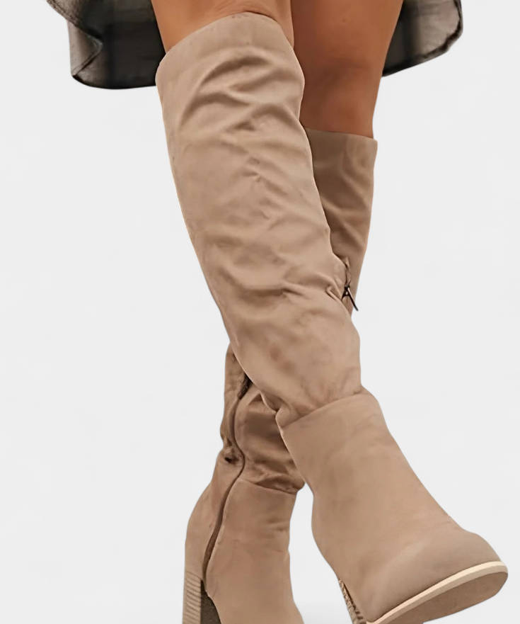 Calliope Chunky Heeled Round Toe Boots