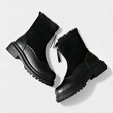 Gertrud Cleated Sole Boots with Faux Fur Trim