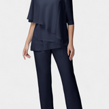 Dinah Sleeveless Top with High-Waisted Fluid Leg Pants Set