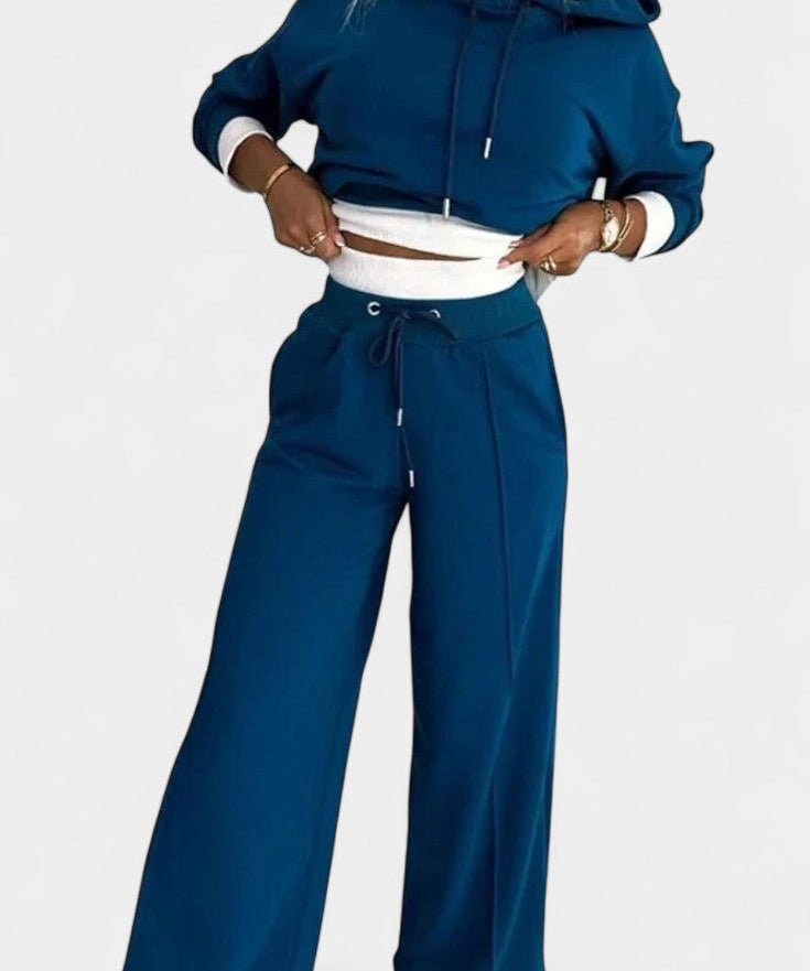 Tiziana Oversized Comfort Hoodie and High-Waisted Pants Set
