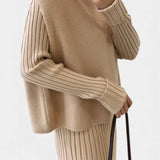 Alectra Modern Silhouette Two-Piece Knit Ensemble