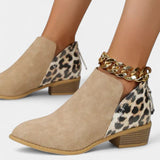 Janicee Stylish Leopard Print Orthopedic Boots