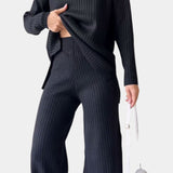 Florisse Stylish Casual Knit Set with Side Slit