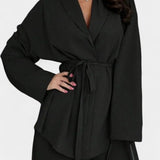 Amy V-Neck Blazer and Flared Pants Set