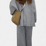 Quirina Relaxed Outfit with Round Neck Top and Flowing Pants
