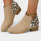 Janicee Stylish Leopard Print Orthopedic Boots