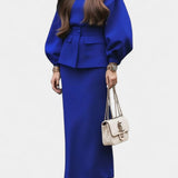 Nieves Chic Tailored Midi Suit