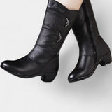 Hadley Ankle Boots Featuring Side Zipper and Cushioned Sole