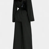 Amy V-Neck Blazer and Flared Pants Set