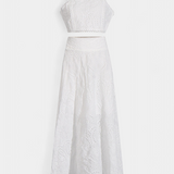 Danitza Floral Lace Two-Piece Set: Crop Top & Maxi Skirt