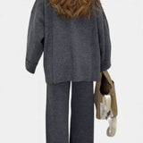 Quirina Relaxed Ensemble with Round Neckline and Flowing Pants