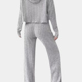 Federica Striped Knit Hoodie and Pants Set