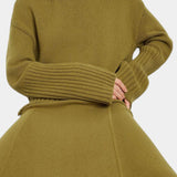 Patricia High Neck Sweater and Ribbed Maxi Skirt Set