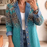 Olivia | Vintage Leopard-Print Denim Jacket