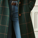 Paige | Plaid Wool-Blend Lapel Coat