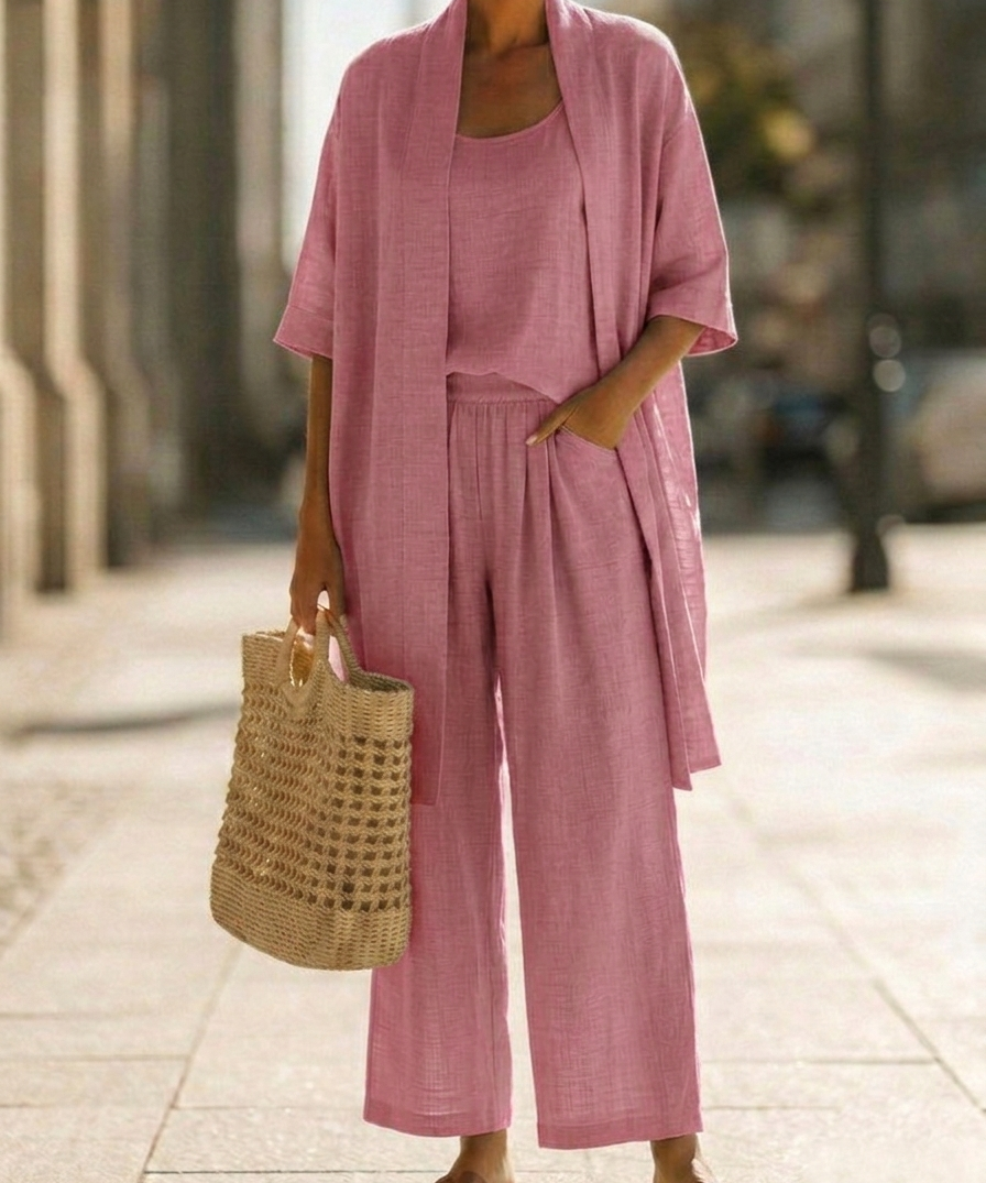 Isabella | Effortless Linen-Cotton Three-Piece Set