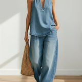 Louise | Two-Piece Denim Set