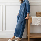 Flora | Cotton Denim Jumpsuit