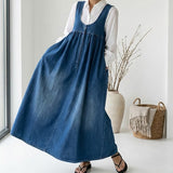 Ivy | Vintage Denim Maxi Dress