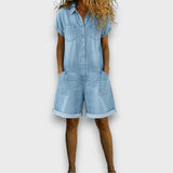 Clara | Vintage Denim-Look Romper