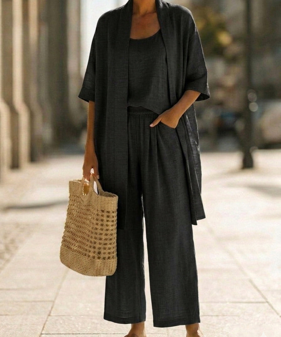 Isabella | Effortless Linen-Cotton Three-Piece Set