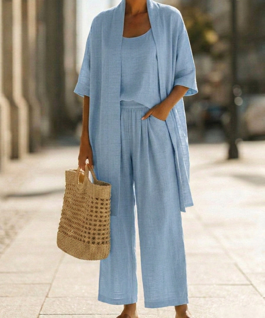 Isabella | Effortless Linen-Cotton Three-Piece Set