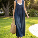 Ivy | Vintage Denim Maxi Dress