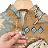 Perpetua | Desert Print Zip Cardigan