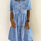 Sabrina | Casual Denim Dress