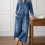 Flora | Cotton Denim Jumpsuit