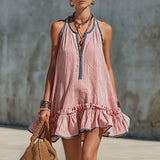 Sammy - Sleeveless Striped Mini Dress