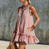 Sammy - Sleeveless Striped Mini Dress