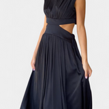 Jocelyn High Neck Top and Flowing Skirt with Side Slits