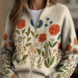 Wrenna | Wildflower Zip Cardigan